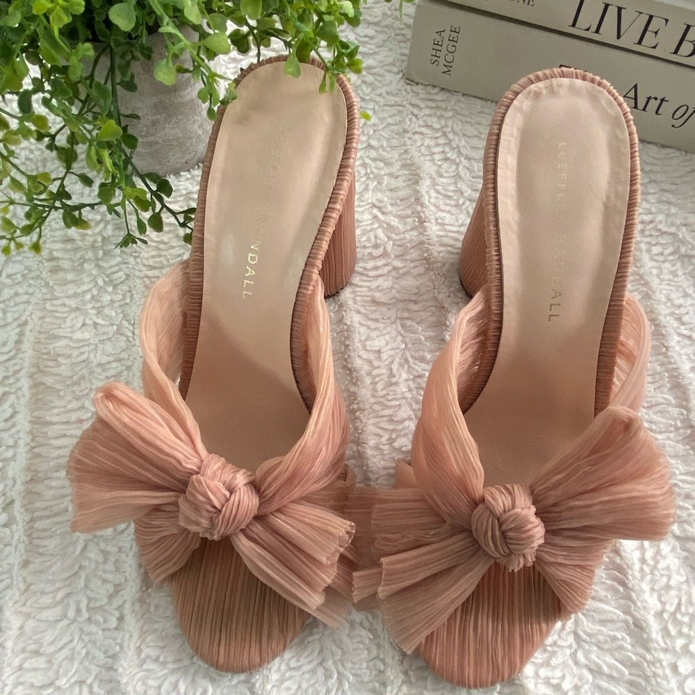 Loeffler Randall Penny Bow Heel Blush
